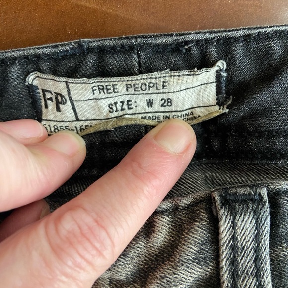 Free People black/ grey denim jeans - Picture 5 of 7
